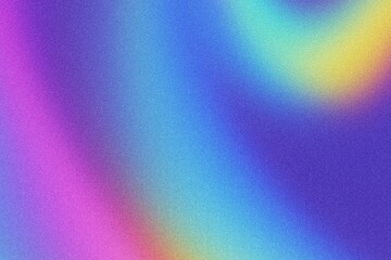 Aufkleber - Vibrant grainy gradient pattern with soft curved bands of color. Abstract modern design, colorful grain noise background, digital art. Lo-fi multicolor vintage retro design.