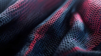Wall Mural - a dynamic sportswear woven pattern with sleek, breathable mesh-like fibers in action-ready colors