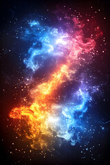 cosmic swirls of nebulas dance across deep space with celestial dust and starfield
