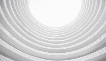 Poster - abstract white architectural vortex with curved layered lines, modern minimal design, futuristic symmetry, dynamic perspective

