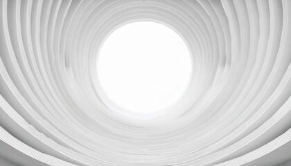 Poster - abstract white architectural vortex with curved layered lines, modern minimal design, futuristic symmetry, dynamic perspective

