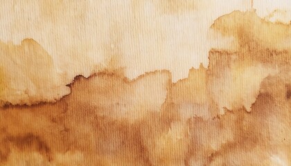 Aufkleber - vintage brown watercolor stain on textured paper, abstract coffee spill effect, aged parchment background for design

