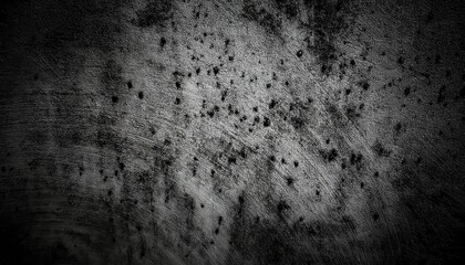 Poster - textured black grunge background with abstract rough scratches and dark spots, perfect for industrial or artistic design

