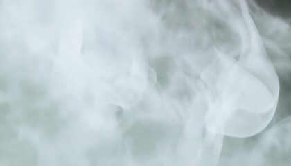 Fototapete - ethereal swirling white mist on a dark background, abstract fog texture with soft flowing shapes, ideal for overlays and atmospheric design

