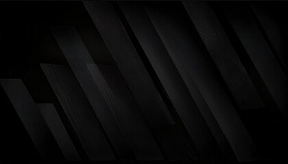 Poster - dark abstract geometric pattern with diagonal textured black bars, minimalist modern background for technology and design

