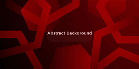 Wall Mural - abstract dark red 3d background with simple hexagonal shapes pattern. trendy background concept. eps