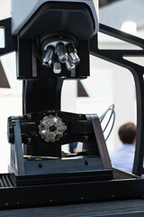 Leinwandbilder - Optic machine for precise measurement of part size and quality evaluation. Smart factory