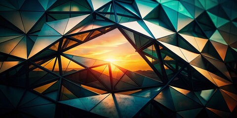 Wall Mural - abstract geometric silhouette: irregular modern pattern design