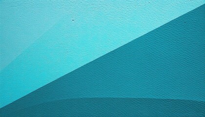 Poster - textured turquoise wall with diagonal light and shadow contrast, abstract urban background for modern design and branding

