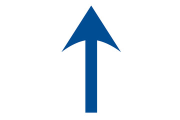 Wall Mural - blue straight arrow upward direction