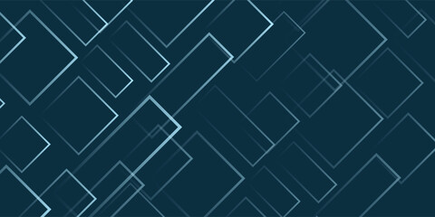 Wall Mural - simple overlapping rectangular frames of various sizes, colored in shades of blue - geometric shapes