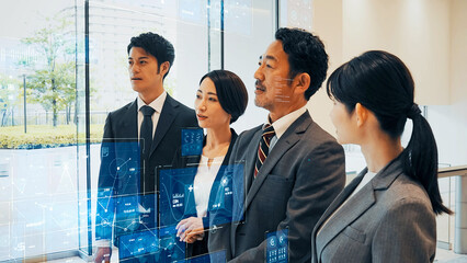 Poster - 会社員グループとデジタルデータ