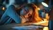 © jakapong - Late-night struggles a focused student's emotional portrait of exhaustion