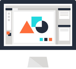 illustration flat web icon concept