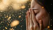 © TensorSpark - Person sneezing with pollen particles in the air, symbolizing allergy symptoms.