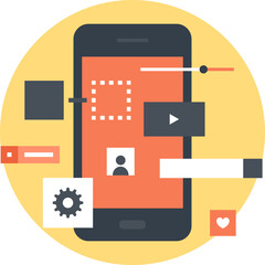 Application Development flat web icon