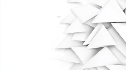 Wall Mural - geometric harmony: an abstract composition of scattered white triangles, offering a clean and modern