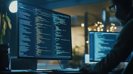 Night Coding Session: A Programmer's Focus