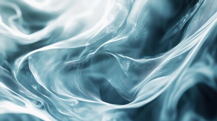 Wall Mural - Blue fluid swirls, dark backdrop, abstract art