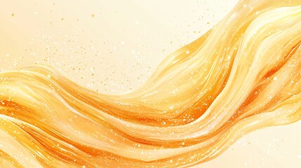 Wall Mural - abstract golden liquid flowing swirls with shimmering particles elegant background texture