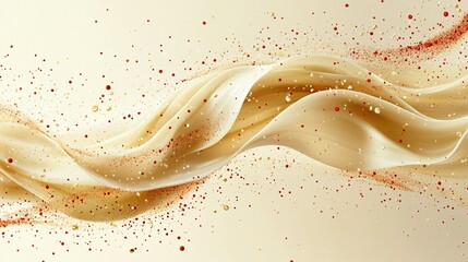 Wall Mural - elegant golden fabric wave with red and gold glitter luxury texture background