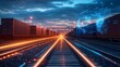 © MKS - Future-ready AI logistics management: High-tech solutions orchestrating international supply chains on a digital map, improving export-import functions