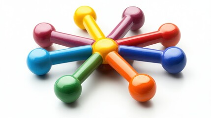 Wall Mural - colorful abstract clay networking icon digital art vibrant environment creative concept bright desig