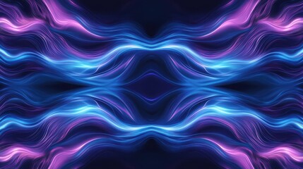 Wall Mural - High-energy abstract backdrop with glowing energy waves and smooth flowing light effects