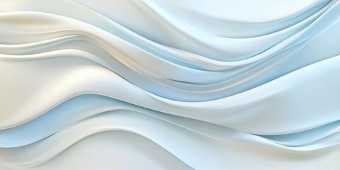 Wall Mural - fluid motion: an elegant and abstract design of flowing, rippling forms in a serene blend of light a