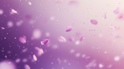 Canvas Print - A dreamy pastel backdrop with cherry blossoms and soft bokeh light particles enhancing the misty ambiance