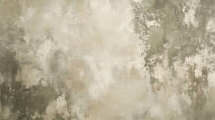Wall Mural - A classical oil painting wallpaper with sepia tones blending into soft green hues