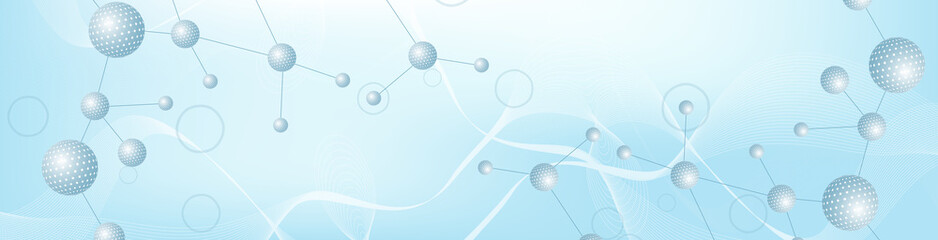 Wall Mural - molecular structure dna, atom, neurons. science concept for your design. connected lines with dots. 
