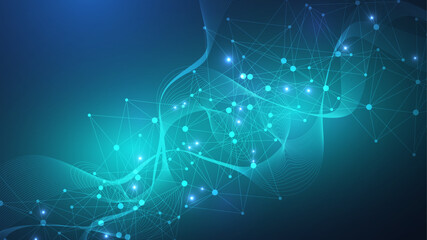 Wall Mural - global network connection. global business. social network communication. internet technology. vecto