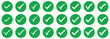 © NOVA STOCK - check box icon with correct, accept checkmark icons. Check mark icons set. Check marks symbol collection. Check marks big collection. Tick icon. Check marks different shape.  Checkmark icon set.