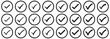 © NOVA STOCK - accept checkmark icons tick box checked. Approve symbol. Check mark icon button set. Correct vote choise isolated symbol. Check mark icon. Check mark vector icon. Black tick mark icon vector set.