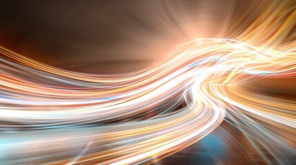 Wall Mural - Abstract Light Trails with Dynamic Movement and Visual Energy for Creative Backgrounds and Digital Designs