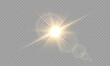 © David - Glow isolated white transparent light effect, sun light with lens flare effect. Sun flush, Overlays, light, Sun, sunrays, transitions, lens flare, light leaks and glare in PNG format. PNG sunlight fla