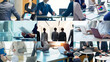 © metamorworks - business, businessman, conference, meeting, team, business scene, teamwork, company, management, collage, transition, expansion, contraction, progress, forward, future, human resources, Colleague, bus