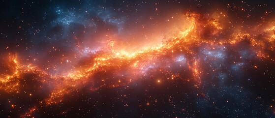 Wall Mural - vibrant cosmic energy in stunning galaxy with bright stars and colors