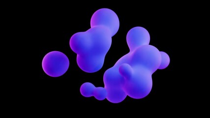 Wall Mural - 3d liquid blobs