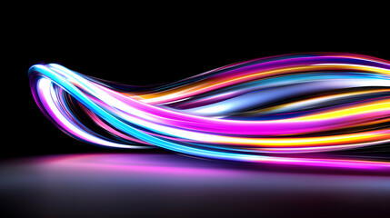 Wall Mural - Abstract Dynamic Motion Blur Background with Colorful Light Streaks