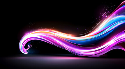 Wall Mural - Abstract Energetic Pink Purple Blue Wave Light Background