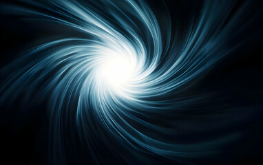 Wall Mural - a mesmerizing swirl of light representing energy and movement in a dark void, conveying a sense of c