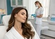 © Yauhen - Beautiful brunette woman patient preparing for medical and beauty treatment with botulinum toxin injections or hyaluronic acid fillers.