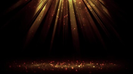 Wall Mural - lopped golden light rays background with particles