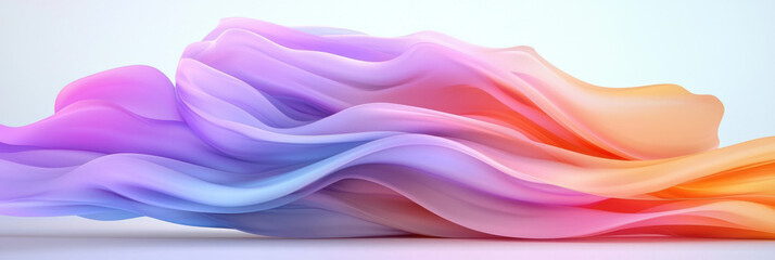 Aufkleber - Softly cascading flows of magenta and lavender transitions, shaping a minimalist yet vibrant
