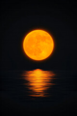 Aufkleber - A surreal nighttime scene in which a silent honey balloon, glowing faintly amber, casts warm