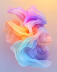Aufkleber - A bold digital artwork featuring smooth neon arcs interlacing in brilliant magenta, violet, and