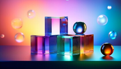 Wall Mural - abstract colorful background