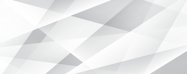 Wall Mural - 3d white geometric abstract background overlap layer on bright space with polygon effect decoration.